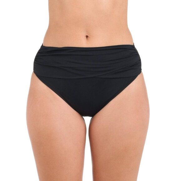 La Blanca Island Goddess Mid-Waist Sash Band Bottom in Black Size 8 - Picture 1 of 6